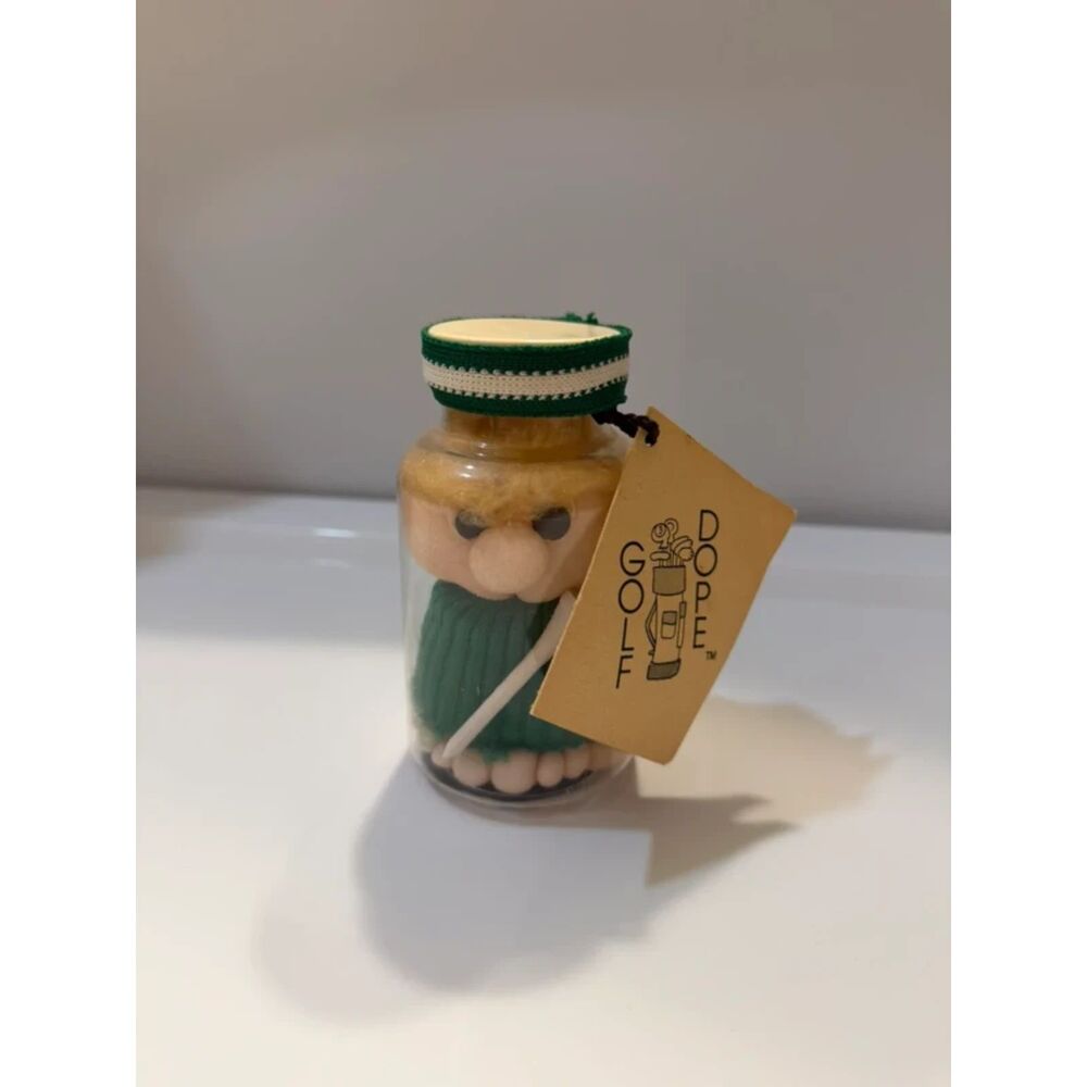 Vintage 1982 Golf Figurine Jar Gag Gift Sealed